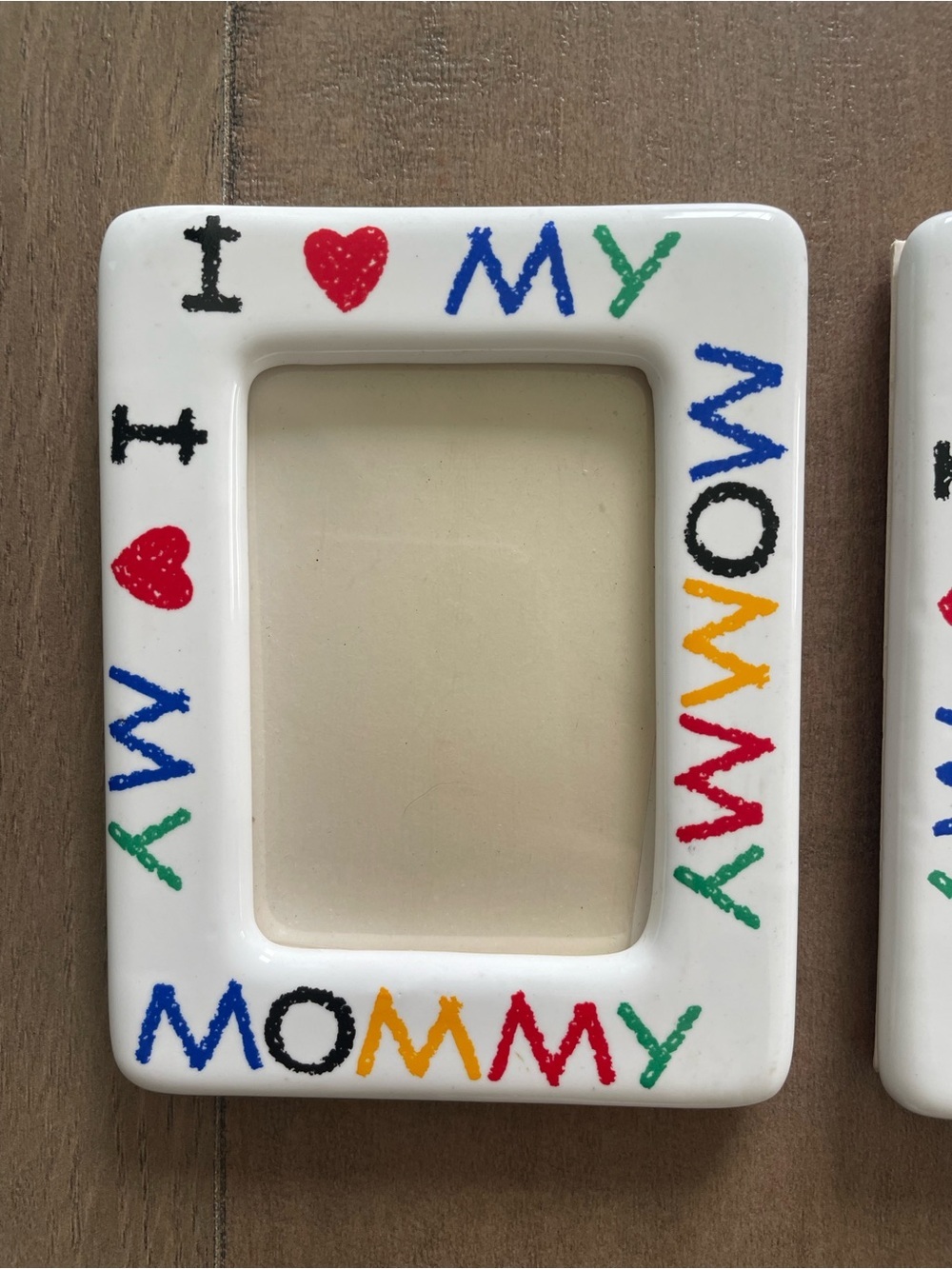 Set of 2! 90s I Love My Mommy/Daddy fridge magnets frames, wallet size 2X3 - Picture 2 of 5